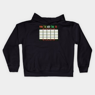 SCHOOL TIMETABLE Kids Hoodie